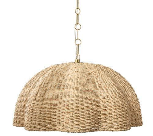 Rosemary Beach Natural Woven Small Pendant Lighting