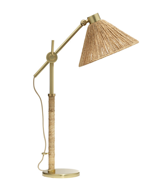 Fitzgerald Natural Abaca Rope Table Task Lamp