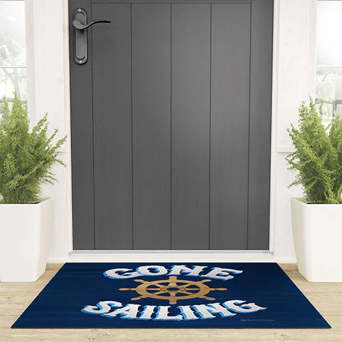 Gone Sailing Nautical Entry Mat front door