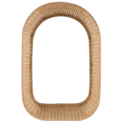 Coastline Woven Rattan Arch Shaped Mirror