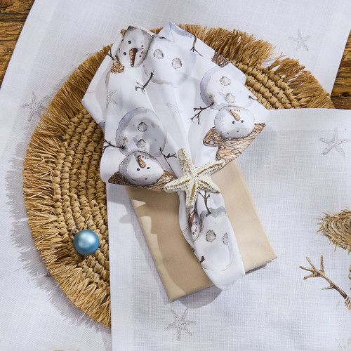 Holiday Sandman Set of Four Cotton Napkins on table