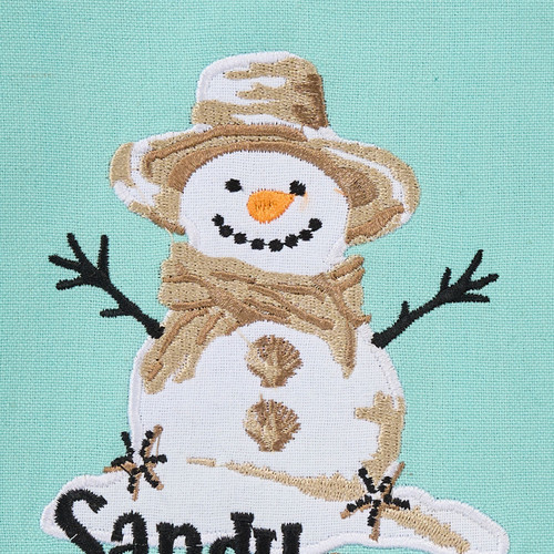 Sandy and Bright Sandman Set of Two Dishtowels close up 