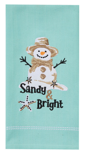 Sandy and Bright Sandman Set of Two Dishtowels