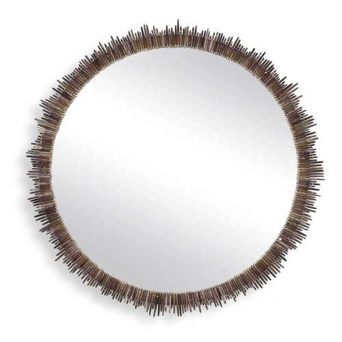 Tiger Sea Urchin Spines Round Mirror