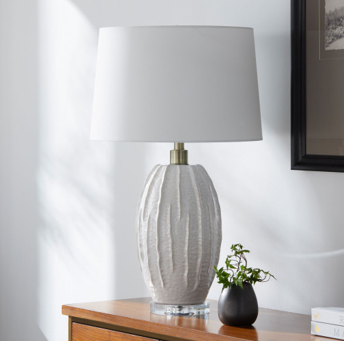 Ocean Pearl Table Lamp on cabinet 1