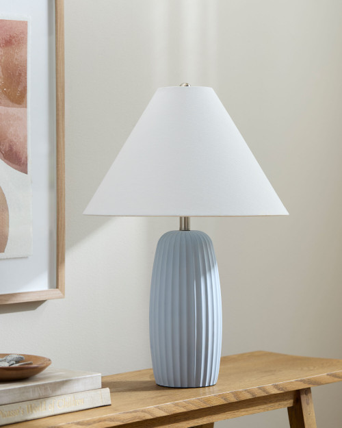 St. Lucia Sky Blue Table Lamp room view