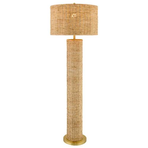 Palm Beach Woven Rattan Floor Lamp