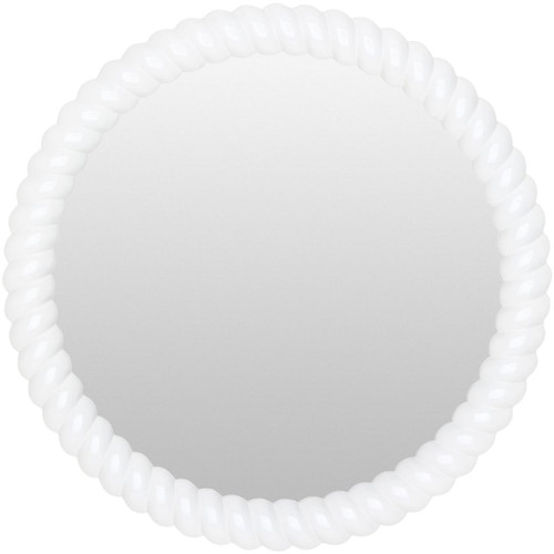 Starboard White High Gloss Round Mirror