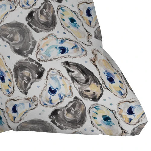 Steamboat Island Oysters Printed 20 x 20 Pillow close up