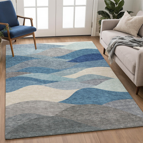 Ride the Waves Plush Area Rug room view