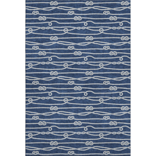 Point Lobos Navy and White Area Rug