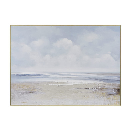 Beyond the Blue Coastal Embellished Canvas Art