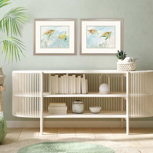 Ocean Roaming Turtles Set of Framed Images room idea