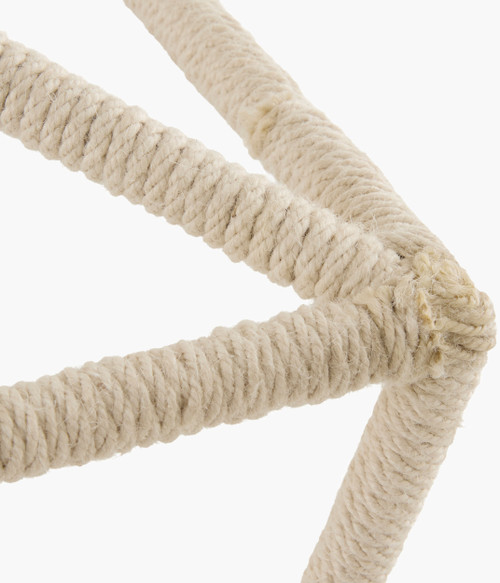 Devon Coast White Rope Wrapped Chandelier corner close up