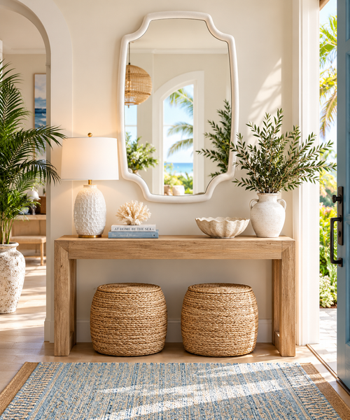 White Beaches of Lanai Rectangle Mirror - entry way example