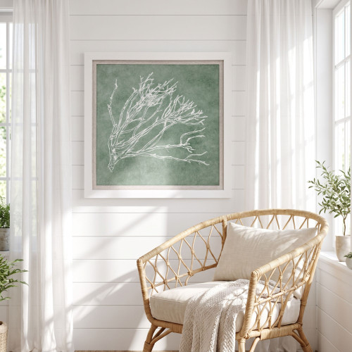 Sage Coral Branches II Art Print in room
