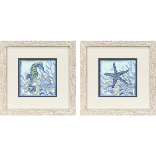Charming Blue Nautical Life II Set of Two Small Prints