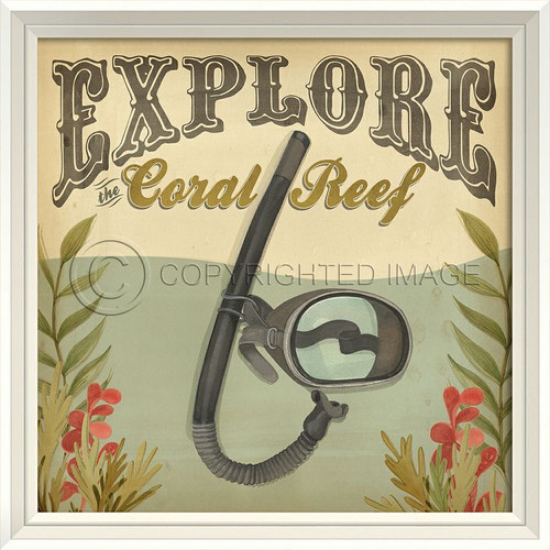 Explore the Coral Reef Beach Poster Wall Art