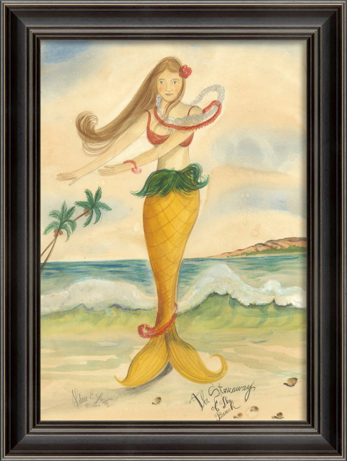 Stowaway of the Beach Mermaid Wall Art - Large Stowaway of the Beach Mermaid Wall Art - Large