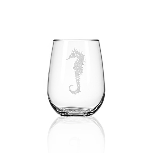 Seahorse Stemless Wine Tumblers - Set of 4