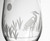 Heron Etched Wine Glasses- Set of 4 close up