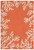 Coral Bordered Orange-Coral Area Rug