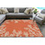 Coral Bordered Orange-Coral Area Rug outdoor view room