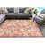 Starfish Coral Orange Hand-Tufted Area Rug pool view