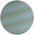 Harbor Turquoise Stripes Area Rug round