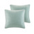 Aqua Blue Coastline Euro Sham front and back