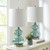Waterfront Teal Glass Table Lamps - Set of 2 non-lit