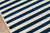 Navy Stripe Baja Area Rug close up edge