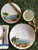 Set of Six Canoes -Day at the Lake Salad and Dessert Plates with dinner plates