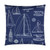 Sail Boat Outline Luxury Pillow - Navy