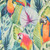 Birdy Opulent Tropical Pillow fabric close up