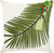 Royal Palm Embroidered Palm Throw Pillow - Right Tassel