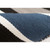 Cabana Navy Blues Striped Rug close up colors