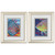 Bright Reef Framed Fish - Set of Two