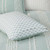 Kai Embellished Aqua Queen Comforter Set close up shams and comforter