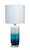 Blue Ocean Haze Ombre Striped Table Lamp