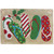 Christmas Beach Sandals Accent Rug