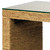 Captain Glass Topped Console Table close up top and edge