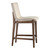 Klemens Natural Linen Counter Stool side view