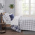 Sconset Navy Plaid 8-Piece Reversible Comforter Set white side