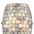 Capri 1-Light Sconce Grey Capiz Shells close up 1