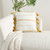 Life Styles Braided Stripes Tassel Mustard Throw Pillow lifestyle close up