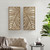 Palm Frond Carved Wall Panels - Set of Two room view