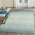 Aruba Ombre Aqua Wool Rug room view 2