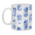 Blue Hawaii Pineapple Coffee Mugs -Set of 4 back