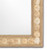 Buko Large Coco Shell Rectangular Mirror close up details